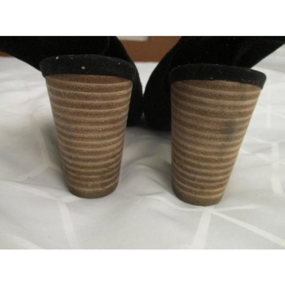 *Crown Vintage MOD Black ASTAREWIA Suede Peep Toe - Picture 4 of 7